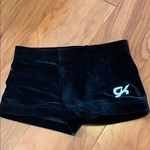 GK CM child Medium velvet shorts gymnastics dance.
